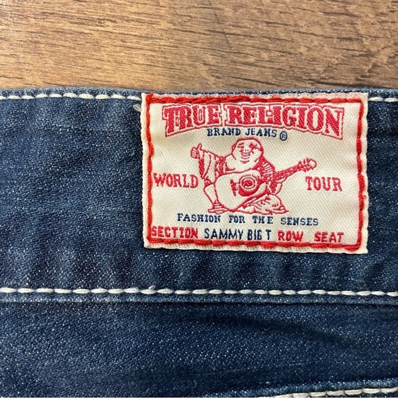 Truereligion Y2K Girly Fun Denim White Stitching Skirt C7 - Picture 3 of 4